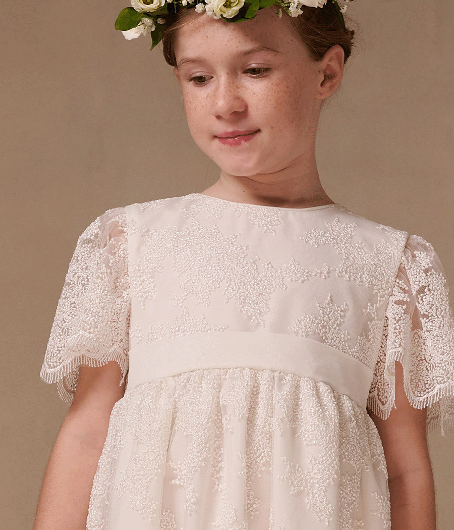 Sukienka komunijna z koronki Blanka - minimi