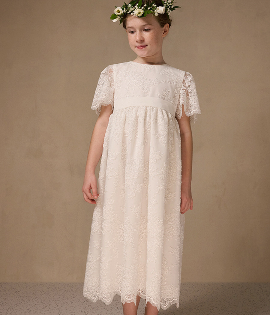 Sukienka komunijna z koronki Blanka - minimi