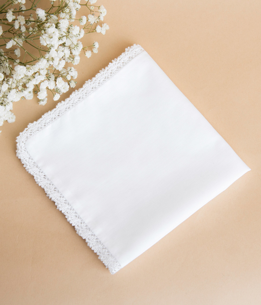 Klasyczna naturalna szatka do chrztu z bawełny - minimi
