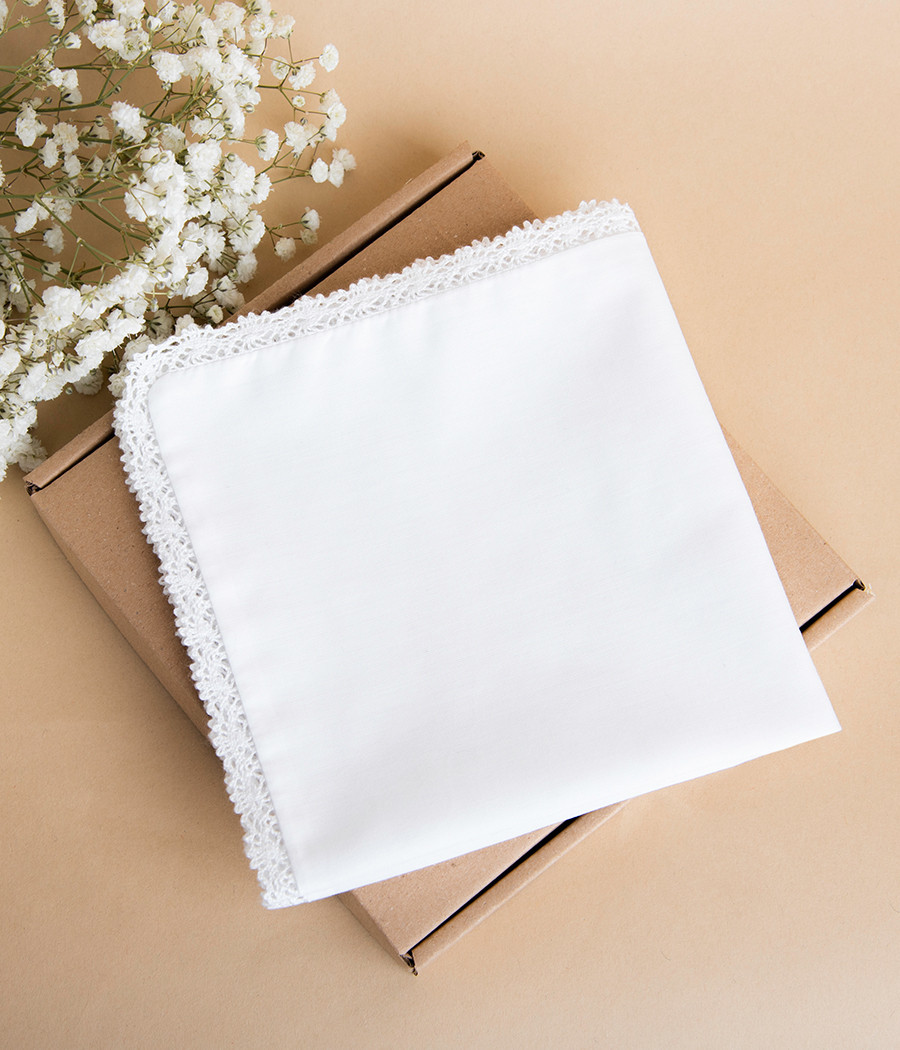 Klasyczna naturalna szatka do chrztu z bawełny - minimi