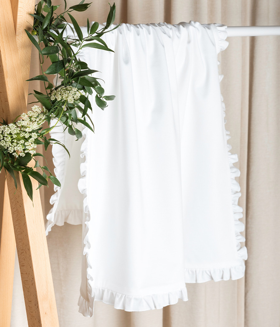 Kocyk otulacz niemowlęcy bawełniany do chrztu - minimi