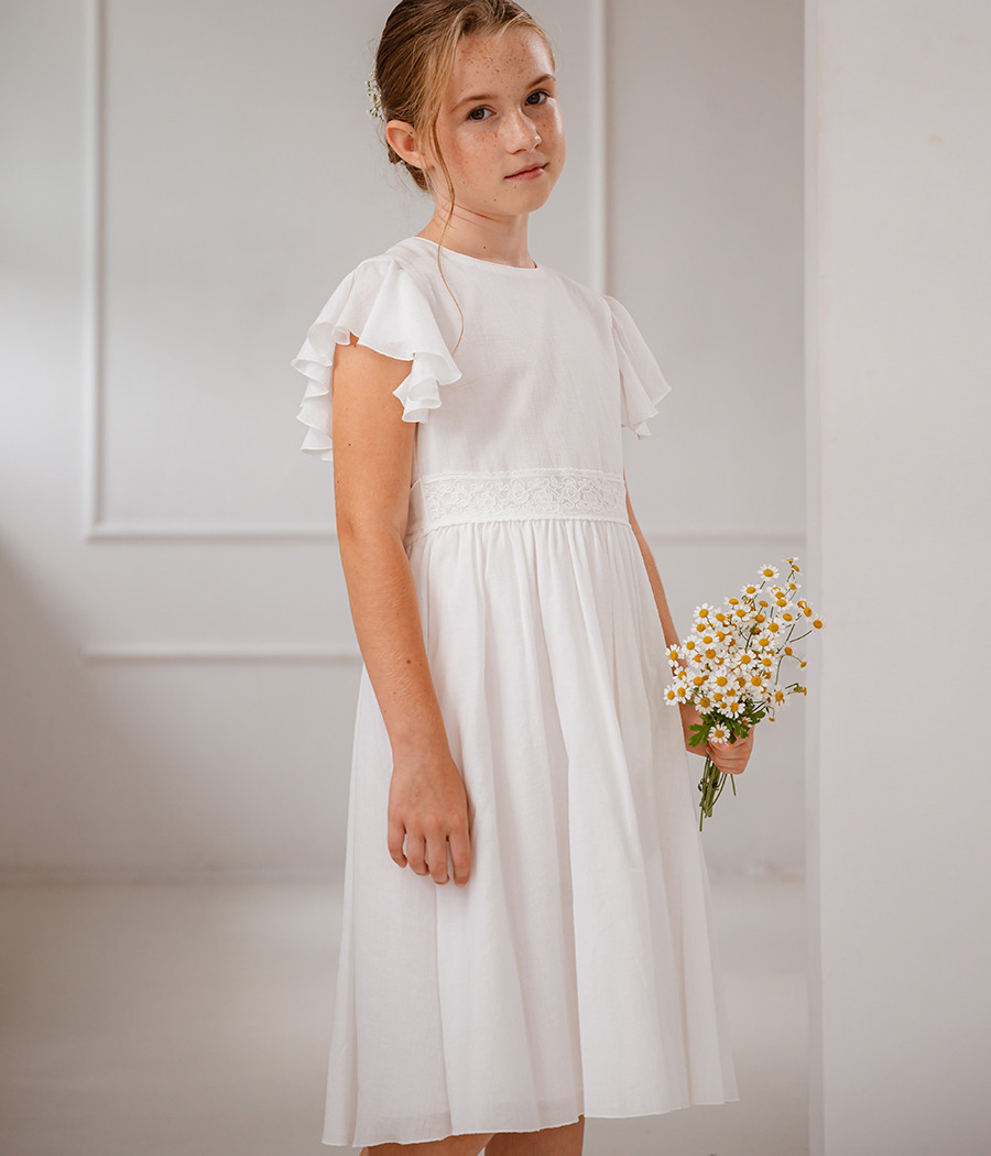 Elegancka sukienka pokomunijna bawełniana - minimi