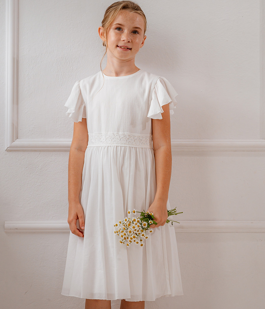 Elegancka sukienka pokomunijna bawełniana - minimi