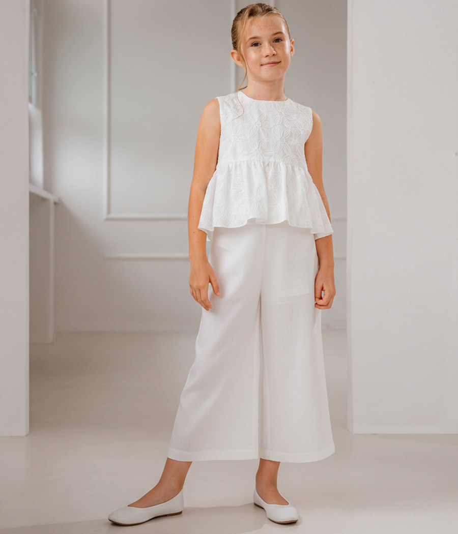 Naturalny komplet na wyjątkowe okazje dla dziewczynki - minimi