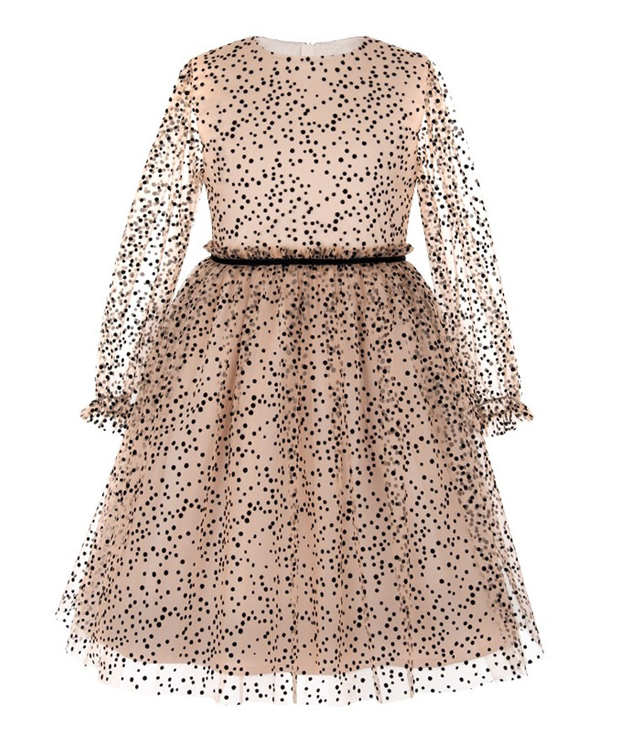 Sukienka tiulowa z długim rękawem dla dziewczynki - minimi