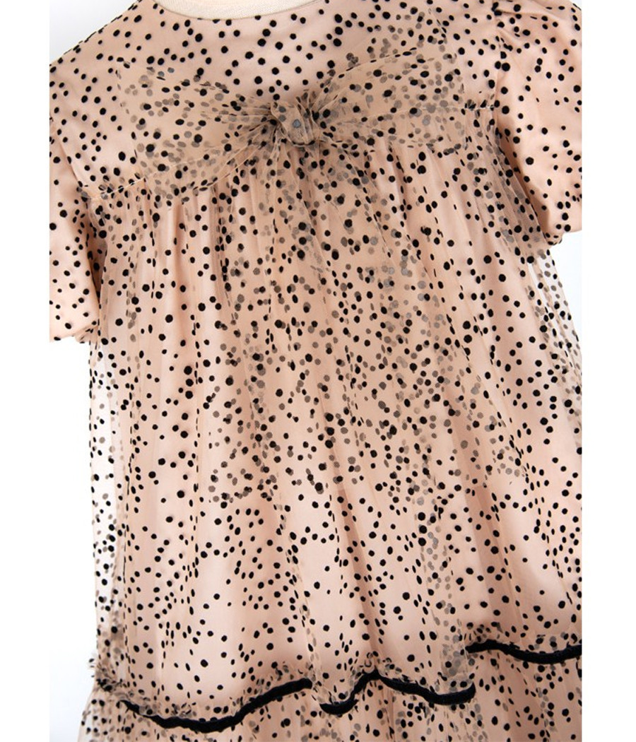 Sukienka tiulowa w czarne groszki dla dziewczynki - minimi