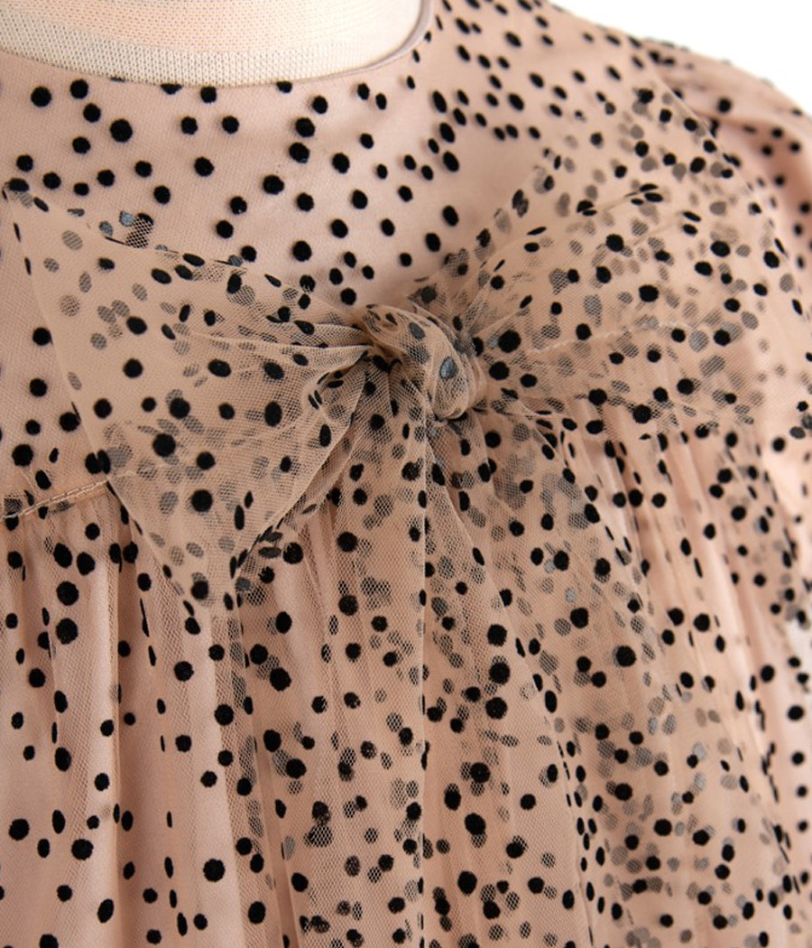 Sukienka tiulowa w czarne groszki dla dziewczynki - minimi