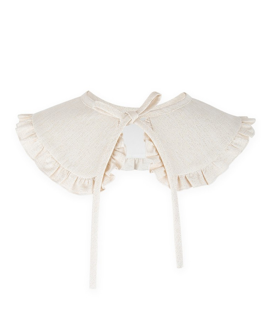 Sukienka w kratkę z ozdobnym kołnierzykiem dla dziewczynki -  minimi